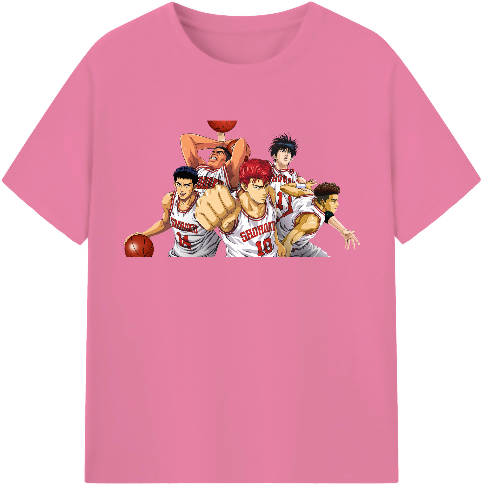 SLAM DUNK／スラムダンク 綿100％半袖Tシャツ（フロントプリント）